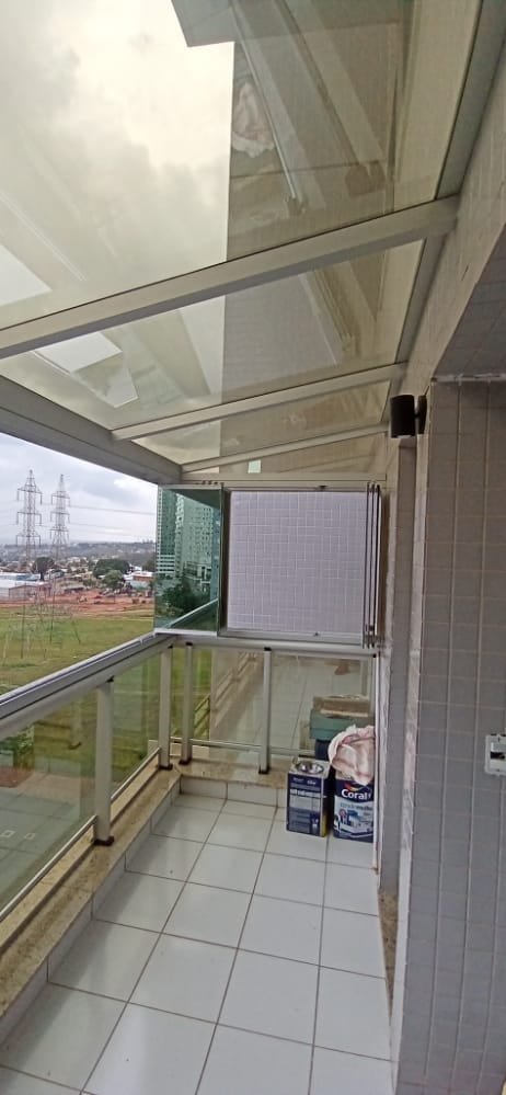 Detalhe da cobertura de vidro